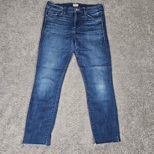 Mother Jeans Women's 29 Blue The Looker Ankle Fray Bazzar Adventures Skinny